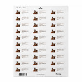 Editable Two Horses Return Address Labels (Full Sheet)