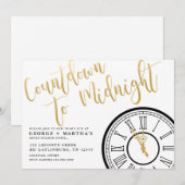 EDITABLE Uitnodiging Eve Party van nieuwjaar (Voorkant / Achterkant)