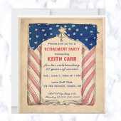 Editable USA Patriotic Retirement Kaart