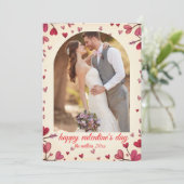 Editable Valentine Photo – Personalized Love Card Feestdagenkaart (Staand voorkant)