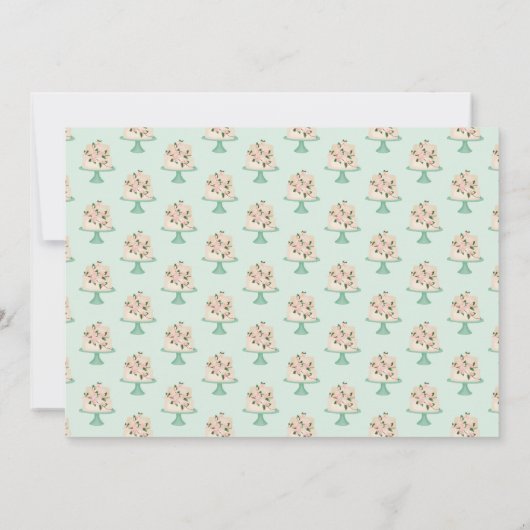 editable verjaardagstaart foto - uitnodiging (Achterkant)