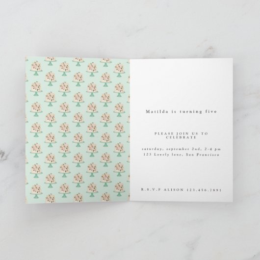 editable verjaardagstaart uitnodiging (Binnen)