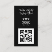 Editable Vibrant Fluid Art QR Code Visitekaartje (Achterkant)