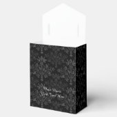 Editable Vintage Damask Medallions on Black Bedankdoosjes (Geopend)
