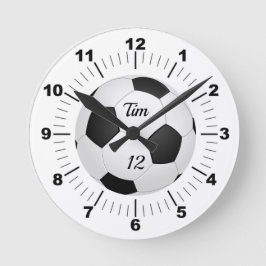 Editable Voetbal Name and Team Number Ronde Klok