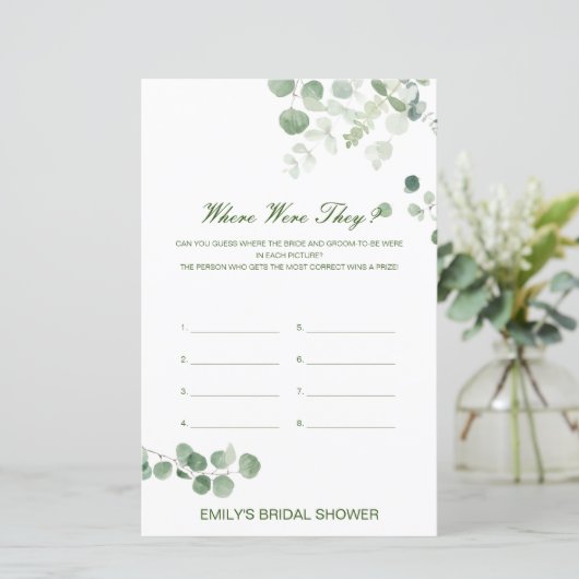 Editable Waar waren ze Vrijgezellenfeest Game (Staand voorkant)