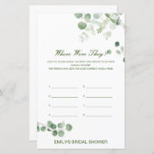 Editable Waar waren ze Vrijgezellenfeest Game (Voorkant / Achterkant)