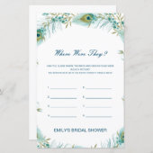 Editable Waar waren ze Vrijgezellenfeest Game (Voorkant / Achterkant)