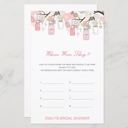 Editable Waar waren ze Vrijgezellenfeest Game (Voorkant / Achterkant)