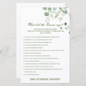 Editable Wat de Groom zei (Voorkant / Achterkant)