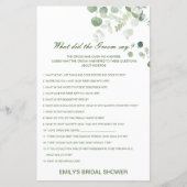 Editable Wat de Groom zei (Voorkant)