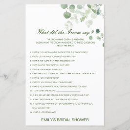 Editable Wat de Groom zei