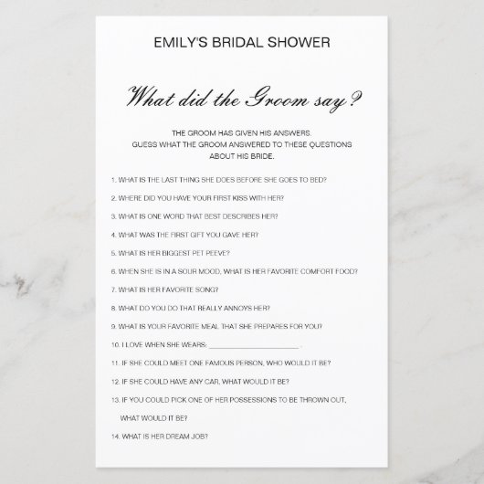 Editable Wat de Groom zei (Voorkant)