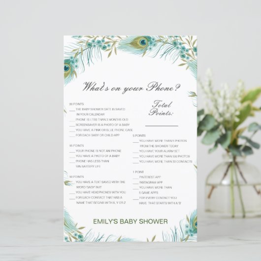 Editable Wat op uw Spel van het Baby shower van de (Staand voorkant)
