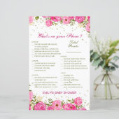 Editable Wat op uw Spel van het Baby shower van de (Staand voorkant)