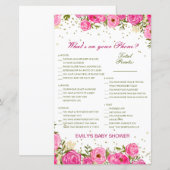 Editable Wat op uw Spel van het Baby shower van de (Voorkant / Achterkant)