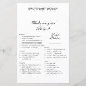 Editable Wat op uw Spel van het Baby shower van de (Voorkant)