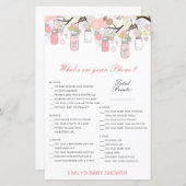 Editable Wat op uw Spel van het Baby shower van de (Voorkant / Achterkant)
