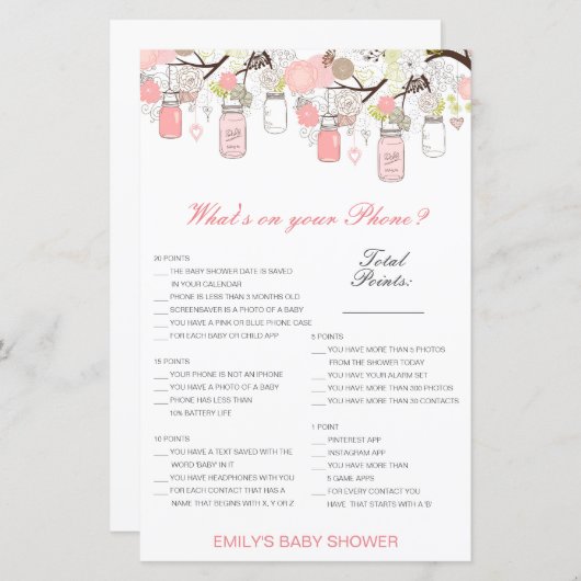 Editable Wat op uw Spel van het Baby shower van de (Voorkant / Achterkant)