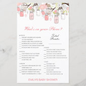 Editable Wat op uw Spel van het Baby shower van de (Voorkant)