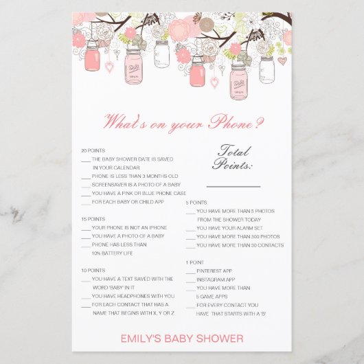 Editable Wat op uw Spel van het Baby shower van de (Voorkant)