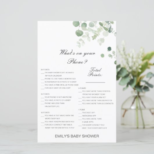 Editable Wat op uw Spel van het Baby shower van de (Staand voorkant)