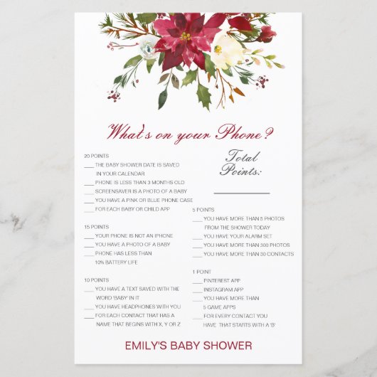 Editable Wat op uw Spel van het Baby shower van de (Voorkant)