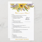 Editable Wat op uw Spel van het Baby shower van de (Voorkant / Achterkant)