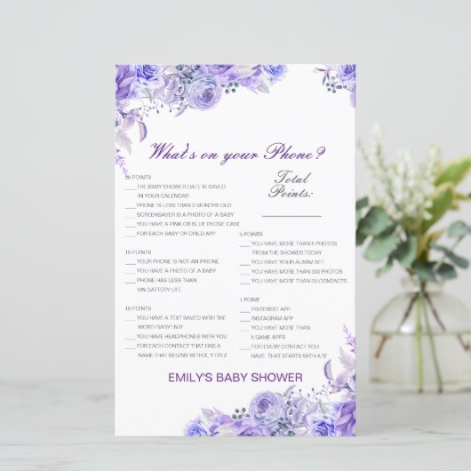 Editable Wat op uw Spel van het Baby shower van de (Staand voorkant)