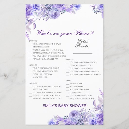 Editable Wat op uw Spel van het Baby shower van de (Voorkant)