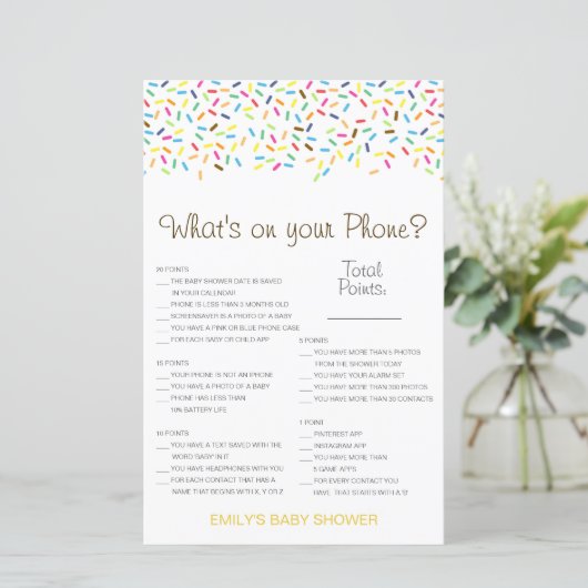 Editable Wat op uw Spel van het Baby shower van de (Staand voorkant)
