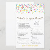 Editable Wat op uw Spel van het Baby shower van de (Voorkant / Achterkant)