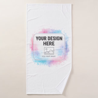 Editable Watercolor Design Template – Your Design Badhanddoek