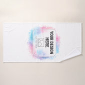 Editable Watercolor Design Template – Your Design Badhanddoek (Badhanddoek)