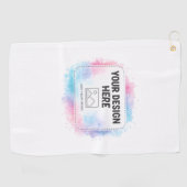 Editable Watercolor Design Template – Your Design Golfhanddoek (Horizontaal)