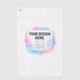Editable Watercolor Design Template – Your Design Golfhanddoek
