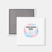 Editable Watercolor Design Template – Your Design Magneet (Voorkant / Achterkant)