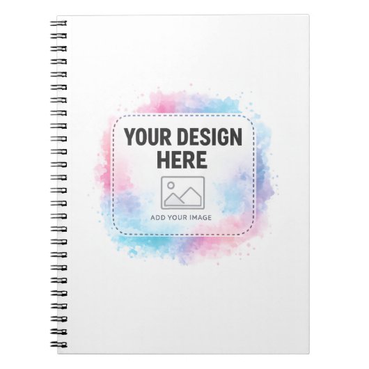 Editable Watercolor Design Template – Your Design Notitieboek (Voorkant)