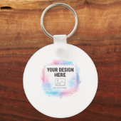 Editable Watercolor Design Template – Your Design Sleutelhanger (Voorkant)