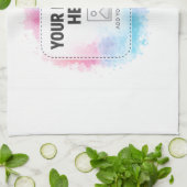 Editable Watercolor Design Template – Your Design Theedoek (Gevouwen)