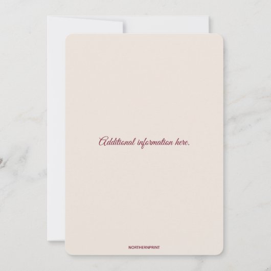 Editable Watercolour Peonies Kaart (Achterkant)