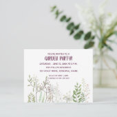 Editable Waterverf Garden Party Invitation Kaart (Staand voorkant)