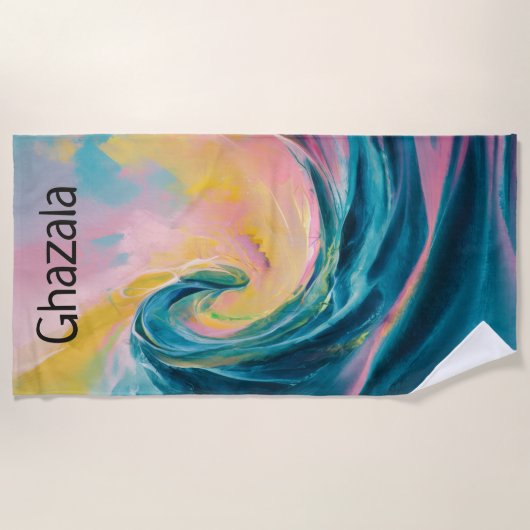 Editable Wave Strandlaken (Voorkant)