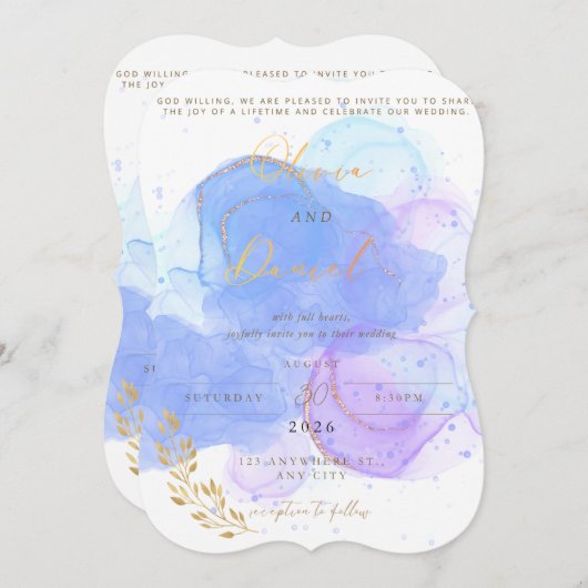 Editable wedding invitation design file save the date (Voorkant / Achterkant)