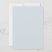 Editable Wedding Invitation Light Blue Flowers Kaart (Achterkant)