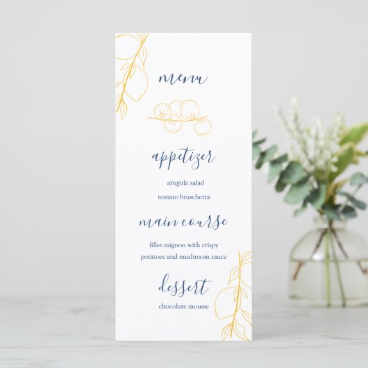 Editable Wedding Menu (Staand voorkant)