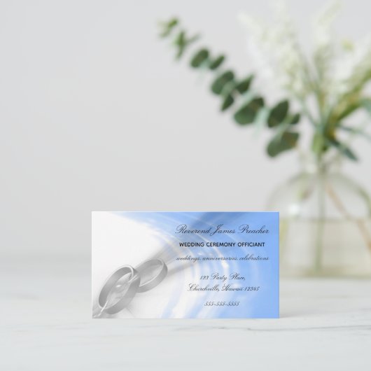 Editable Wedding Officant Visitekaartje (Staand voorkant)