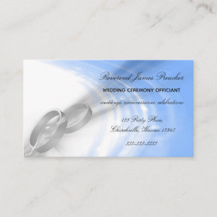 Editable Wedding Officant Visitekaartje