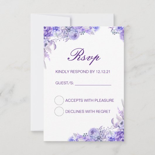 Editable Wedding RSVP-kaart, aangepaste RSVP-kaart RSVP Kaartje (Voorkant)