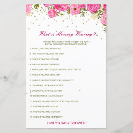 Editable What is Mammiewerend Baby shower Game